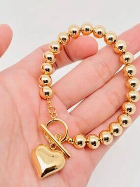 Heart Charm Chain Bracelet